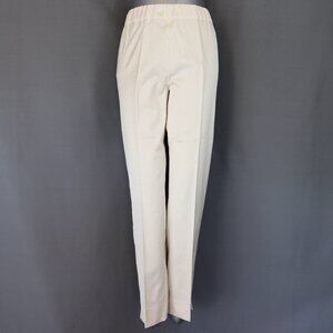 D. Exterior 44 / 8 Straight Leg Pants Pearl Ivory White Elastic Pull On